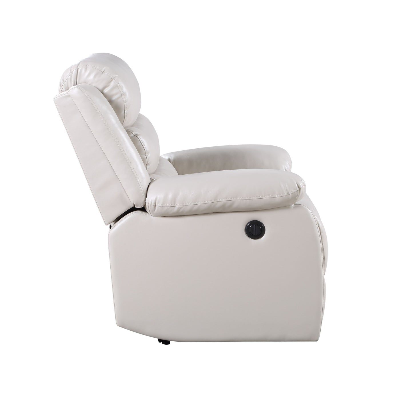 Eilbra - Synthetic Leather Power Motion Recliner - Beige