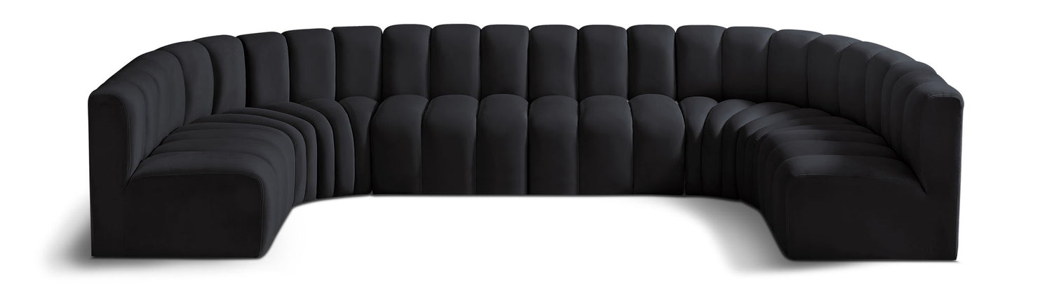Arc - Velvet Modular U-Shaped Sectional