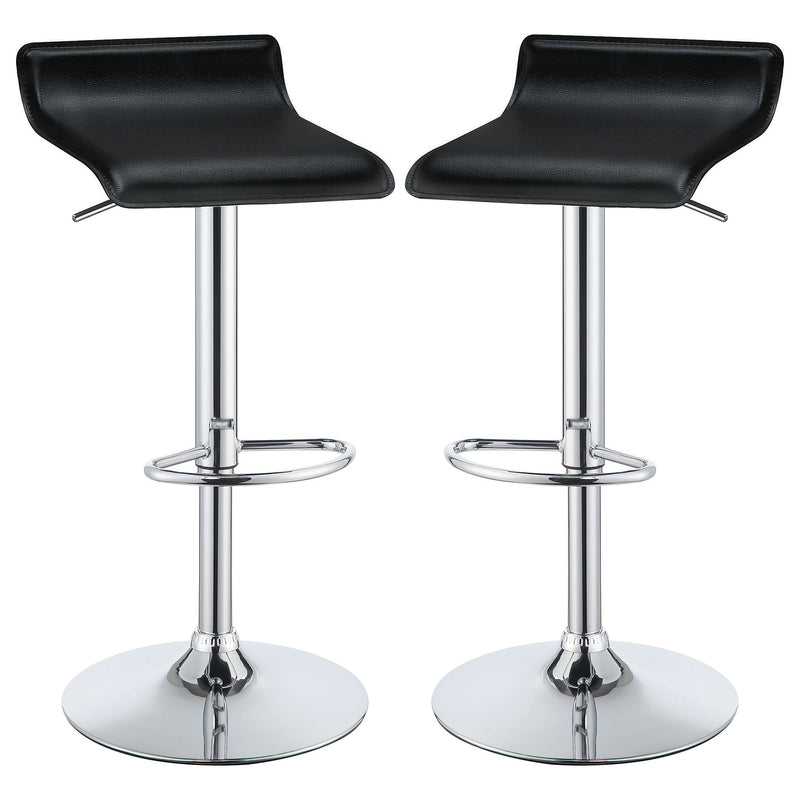 Backless Bar Stool With Adjustable Height - Black