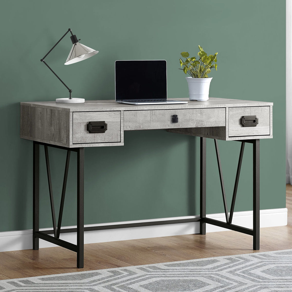 Computer Desk For Home Office, Laptop, Storage Drawers, Transitional