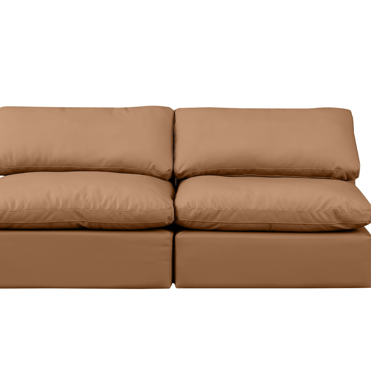 Indulge - Faux Leather 2 Seat Modular Armless Sofa