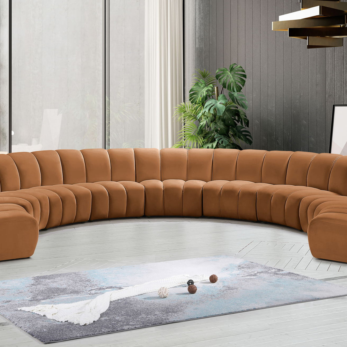 Infinity - 9 Piece Modular Sectional - Saddle
