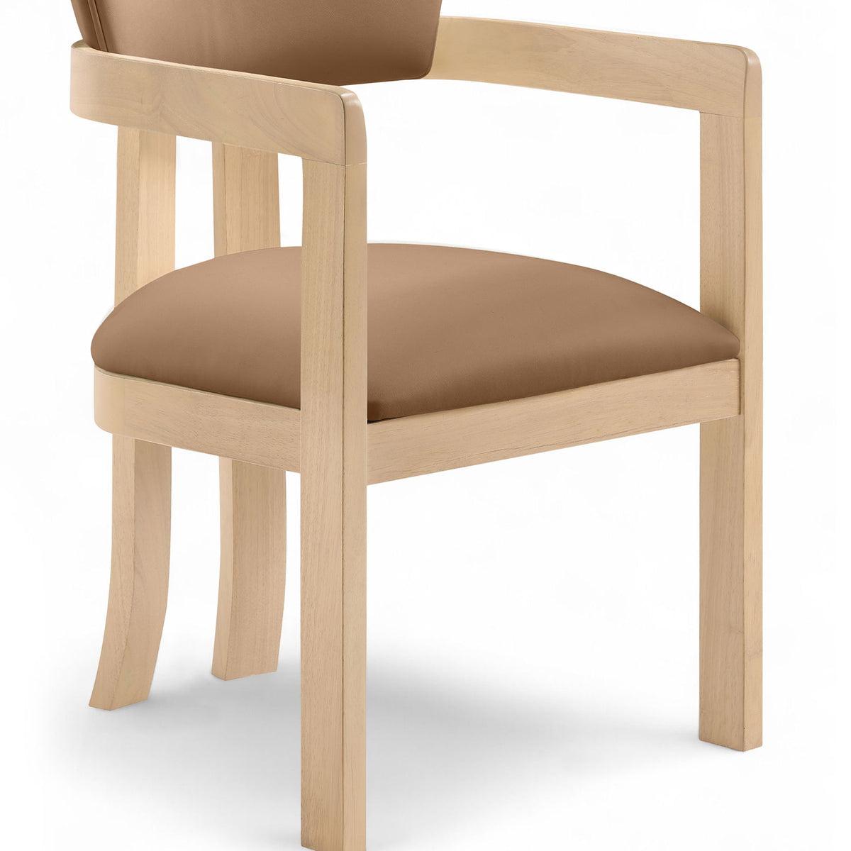 Lavrin - Vegan Leather Dining Arm Chair (Set of 2) - Natural Base