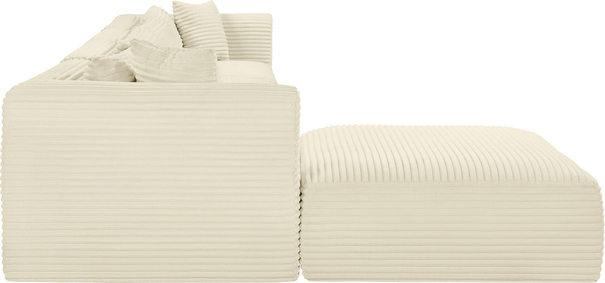 Shaggy - 5 Piece Modular Sectional With Ottoman