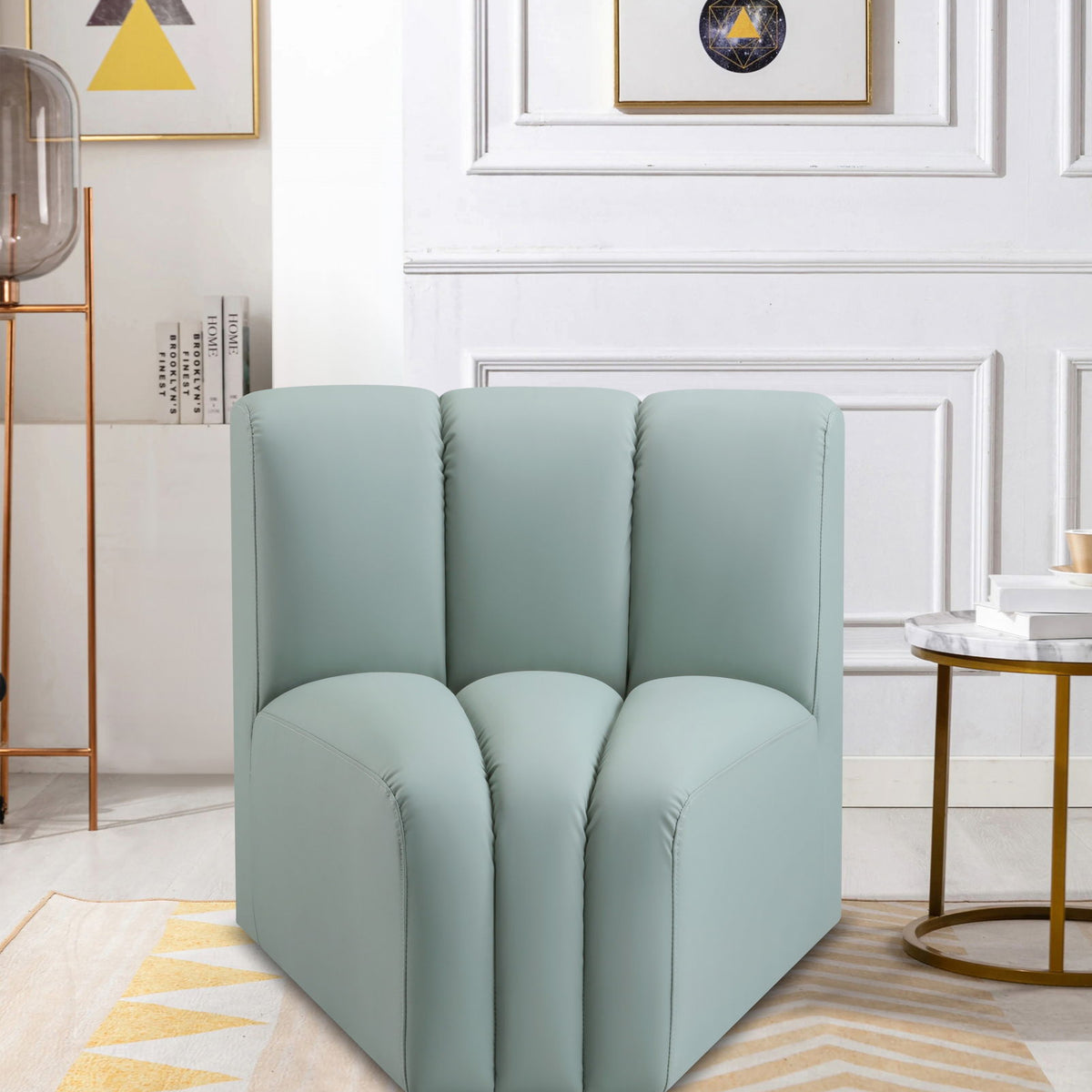 Arc - Faux Leather Curved Corner Chair