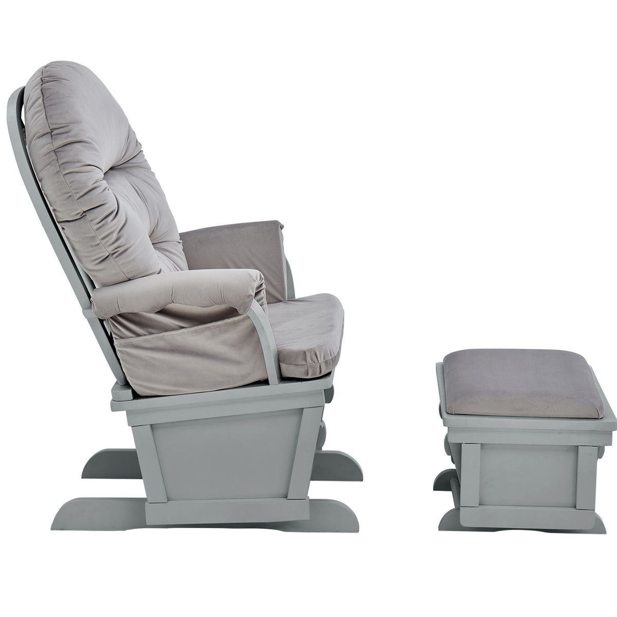 Madison - Glider And Ottoman - Gray