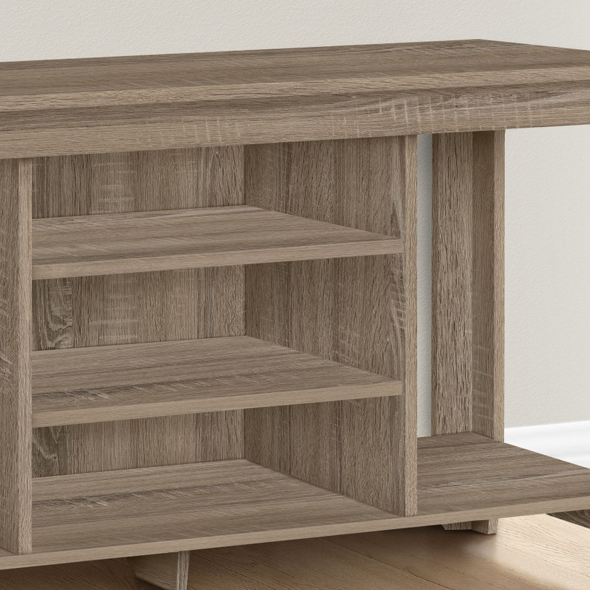 TV Stand, Console, Media Entertainment Center, Versatile Storage Shelves
