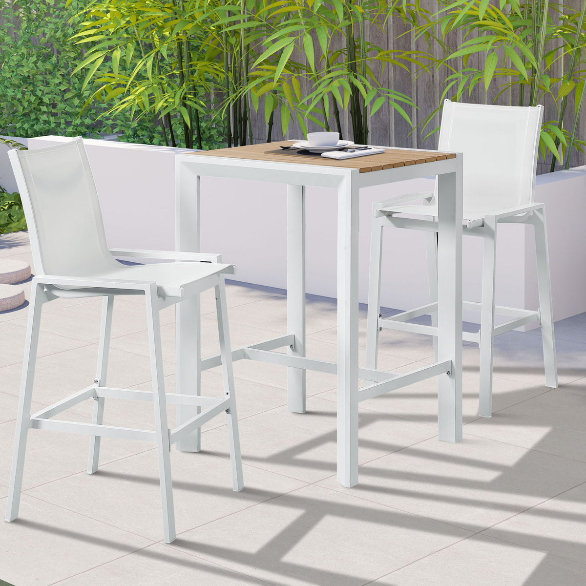 Nizuc - Outdoor Patio Square Bar Table