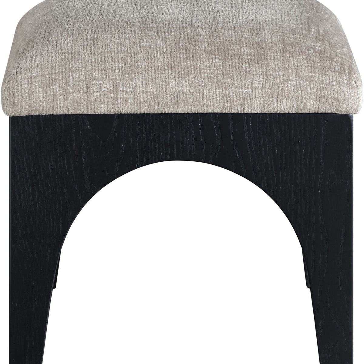Lawson - Chenille Fabric Ottoman - Black Base