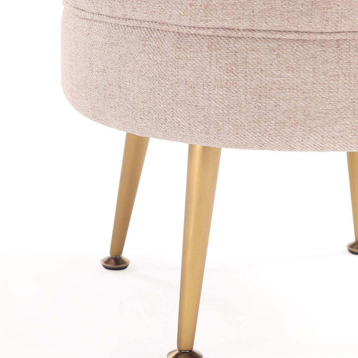 Manhattan Bailey - Accent Ottoman With Gold Chrome Legs