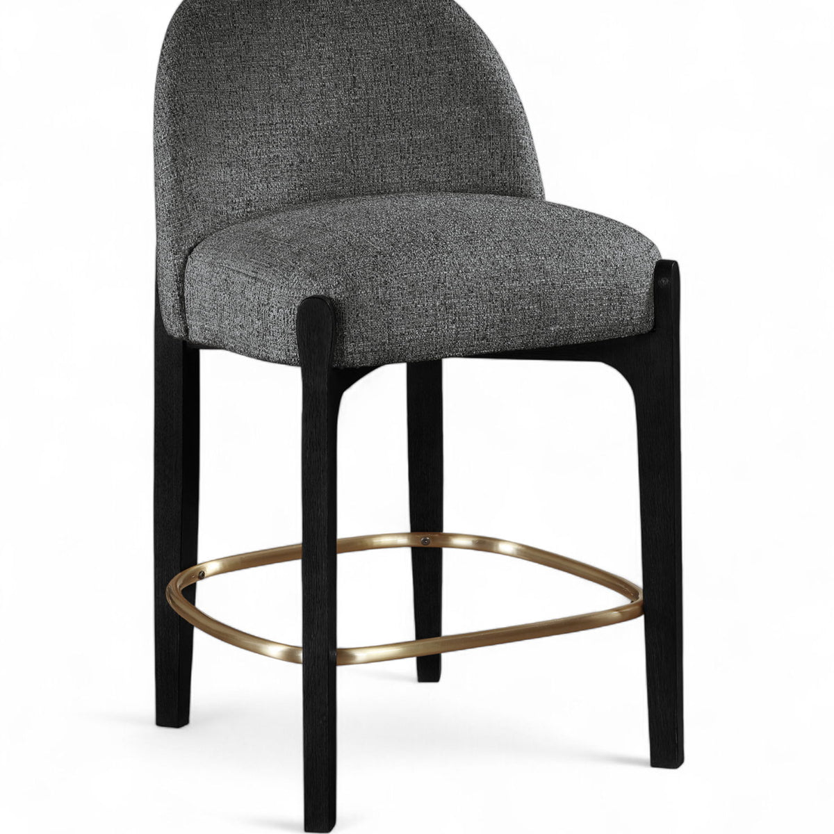 Torino - Counter Stool With Brushed Black Base