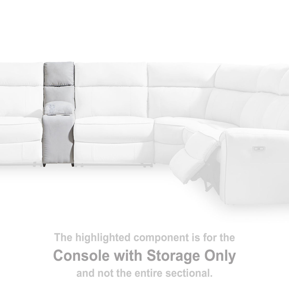 Social Pointe - Console With Storage - Pearl / Ash