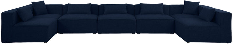Cube - Linen 7 Piece Modular U-Shaped Sectional