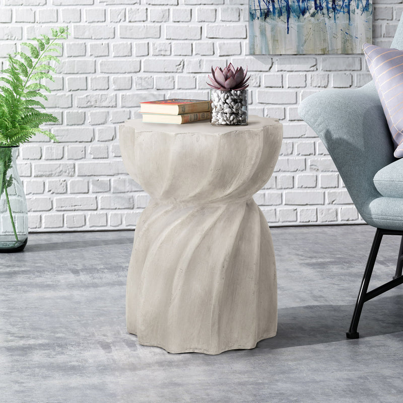 Modern Canis Side Table Outdoor Use - Gray