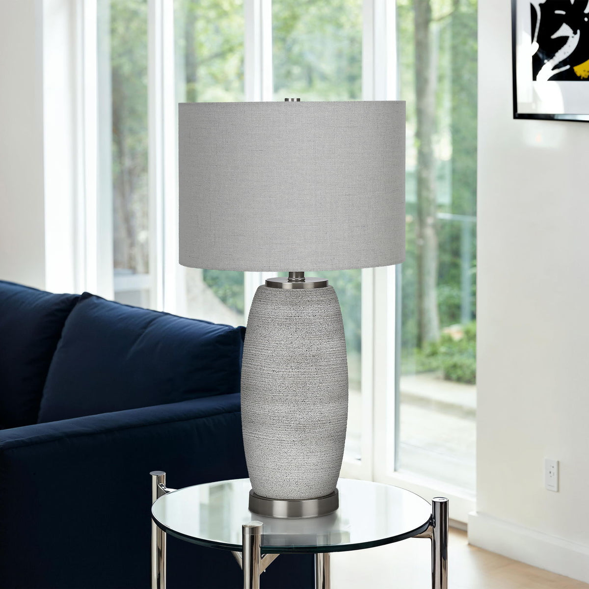Lighting, Table Lamp, Ceramic, Modern - Gray