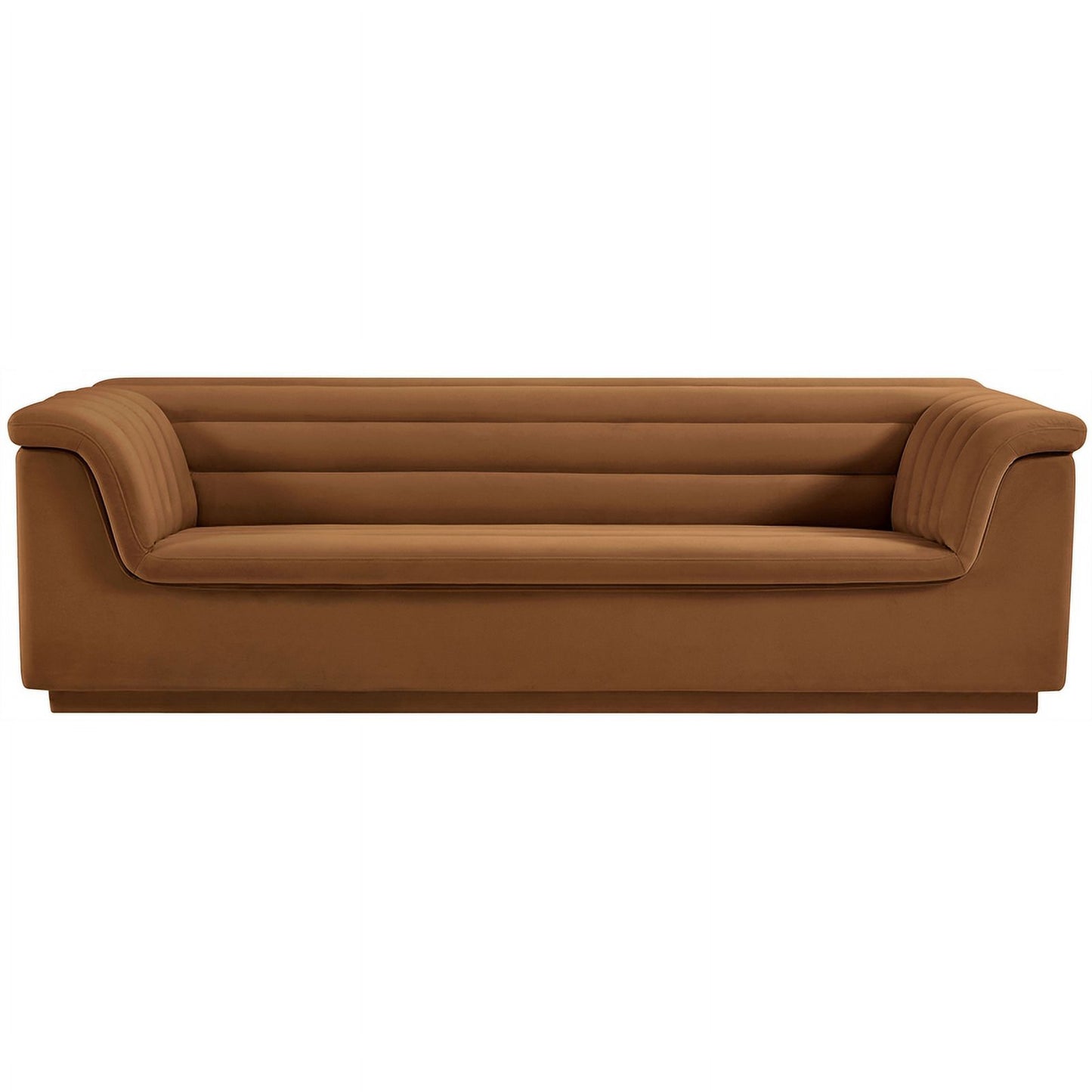 Meridian Furniture Cascade Saddle Velvet Fabric Sofa