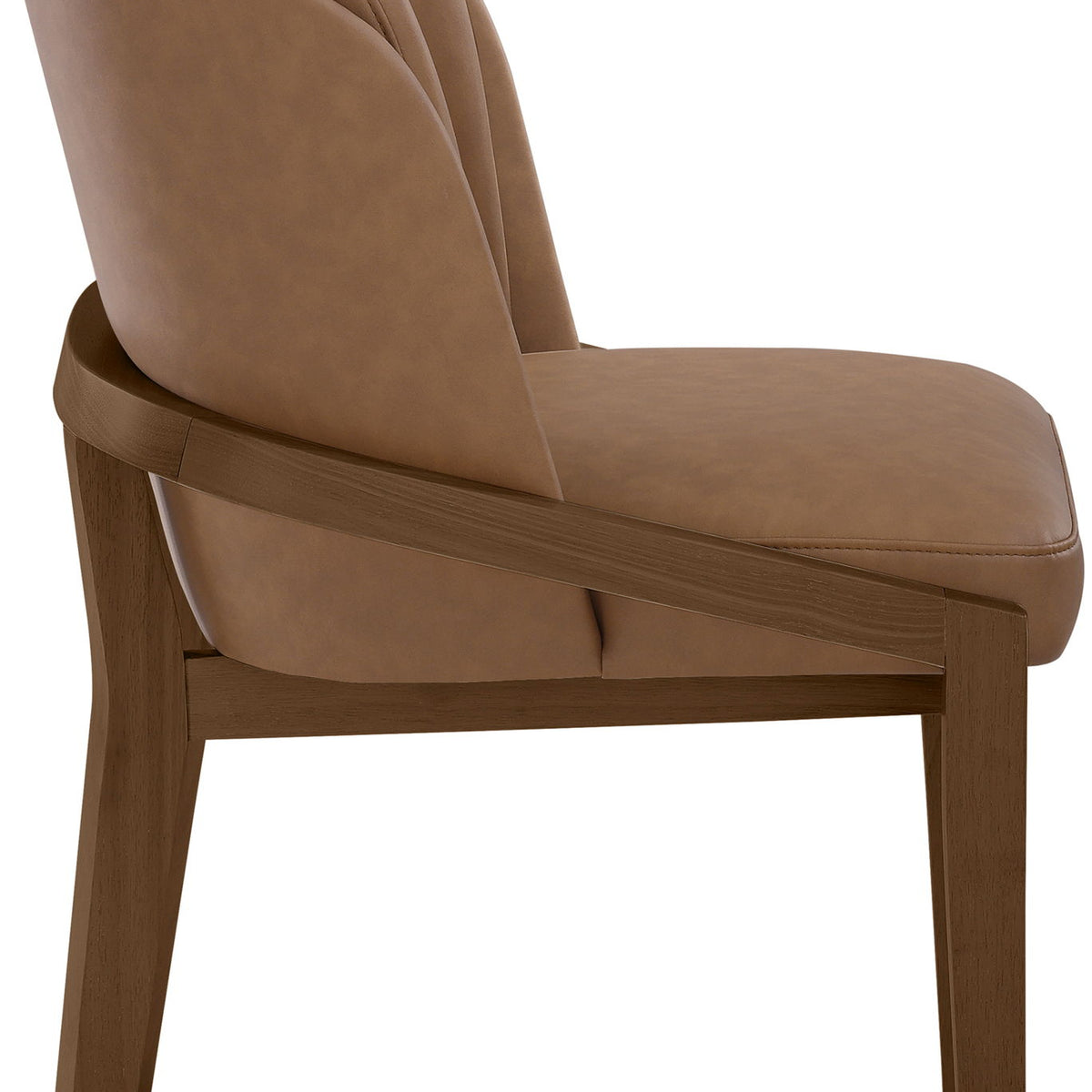Navo - Vegan Leather Upholstered Dining Chair - Brown