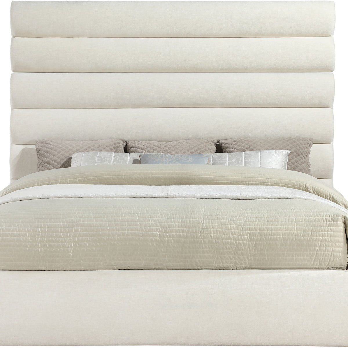 Adam - Chenille Fabric Bed With 70.5" Headboard