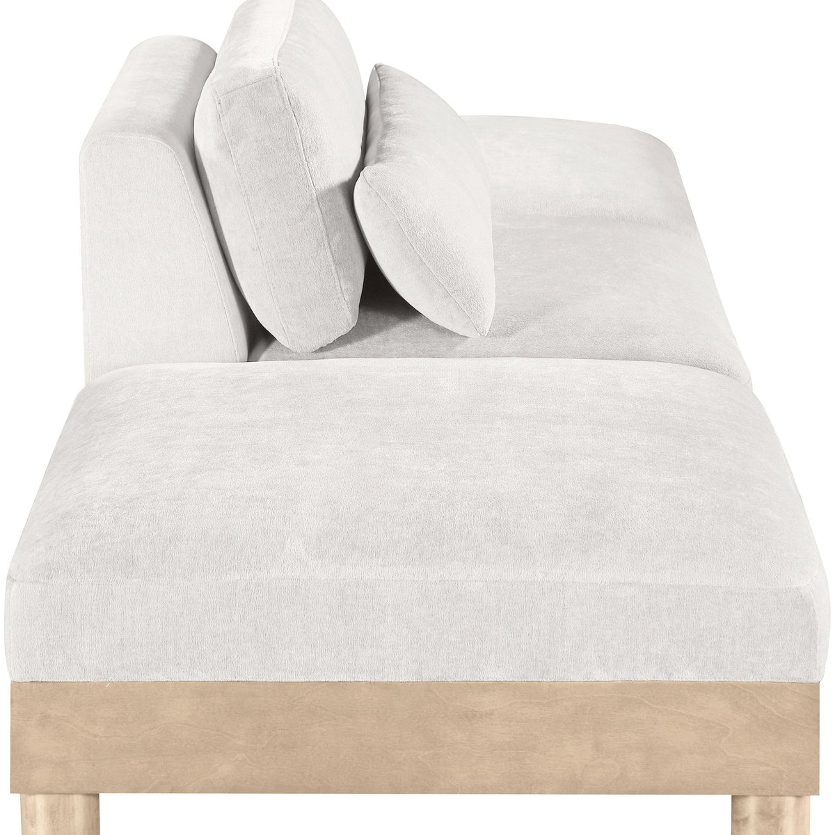 Turin - Chenille Fabric Upholstered Modular Sectional - White