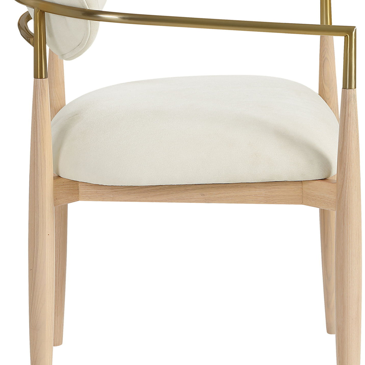 Riccio - Fabric Dining Arm Chair (Set of 2) - Natural Frame
