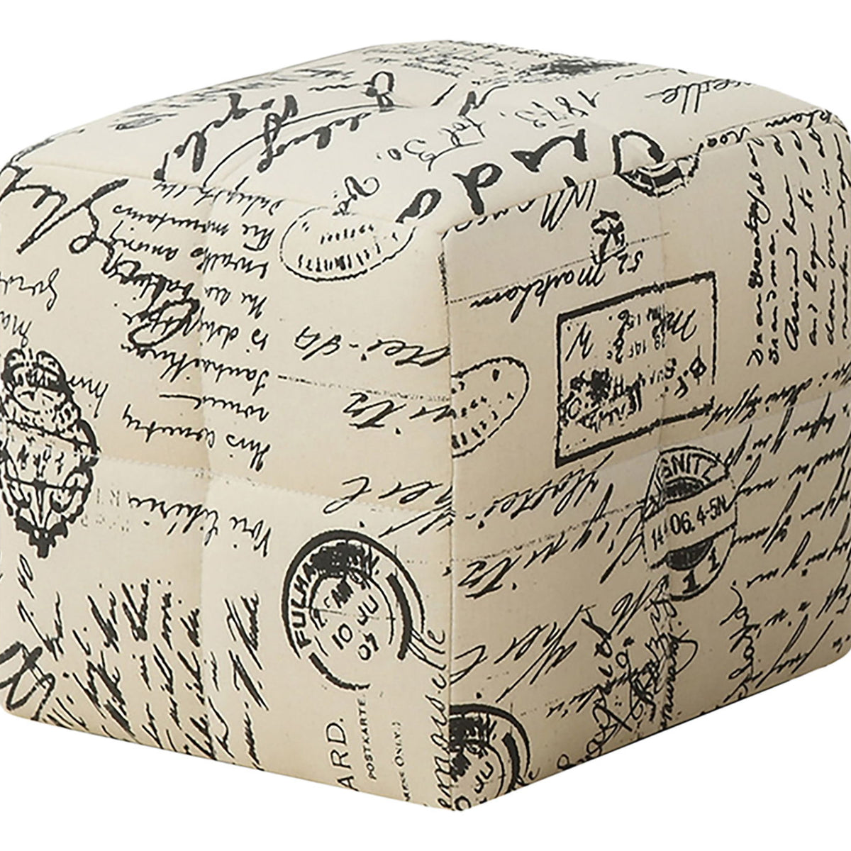 Pouf, Footrest, Foot Stool, Transitional (Set of 2) - Beige