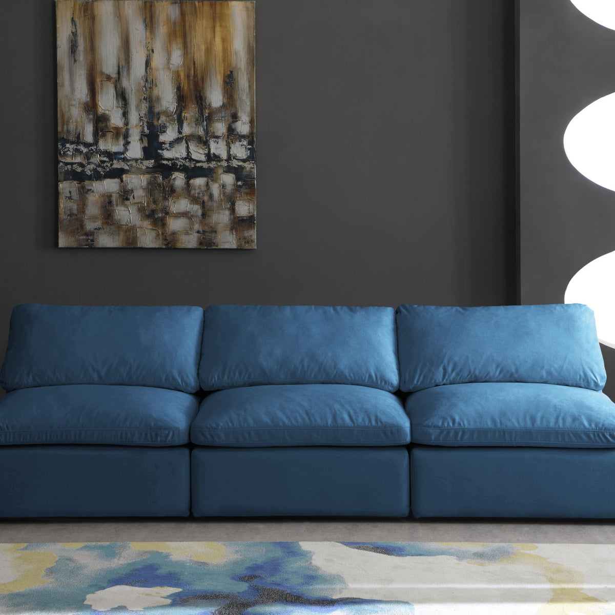 Plush - Modular Armless 3 Seat Sofa