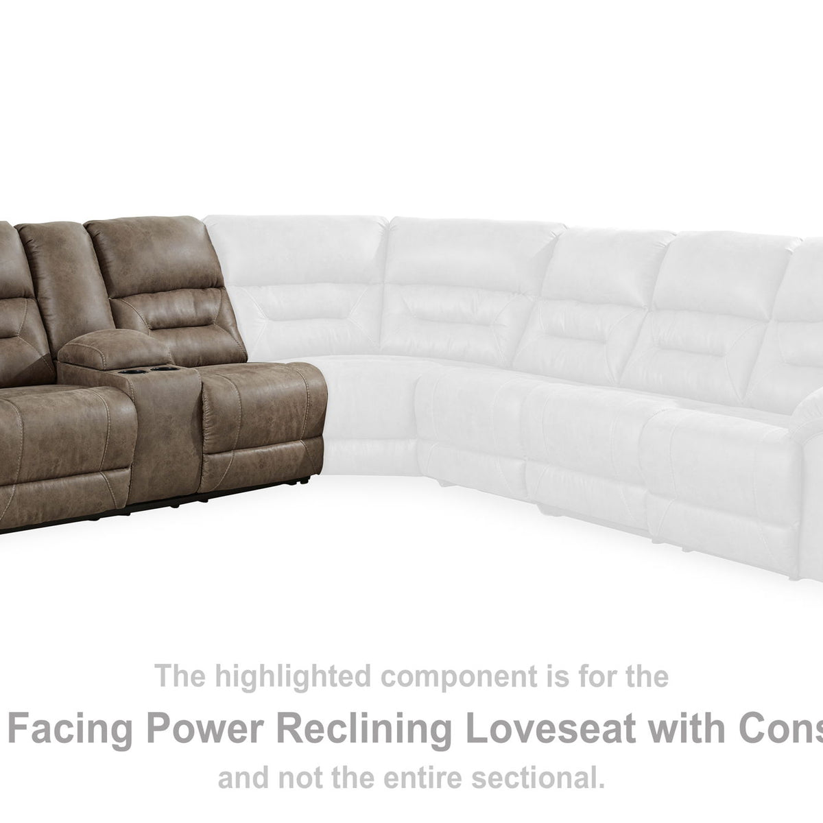 Ravenel - Laf Dbl Power Reclining Loveseat with Console - Fossil