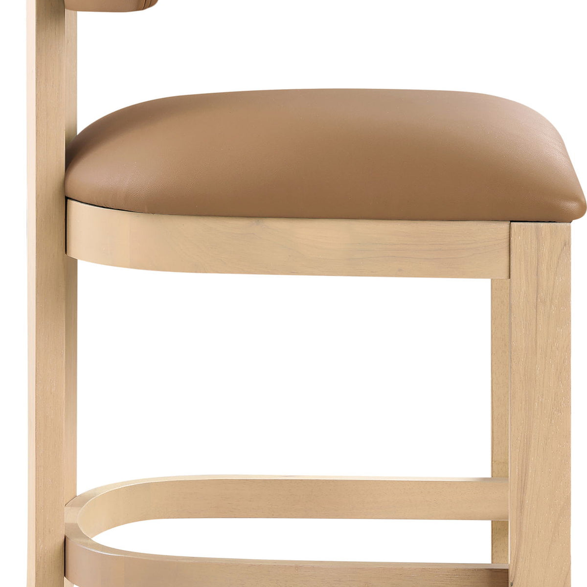 Lavrin - Vegan Leather Counter Stool (Set of 2) - Natural Base