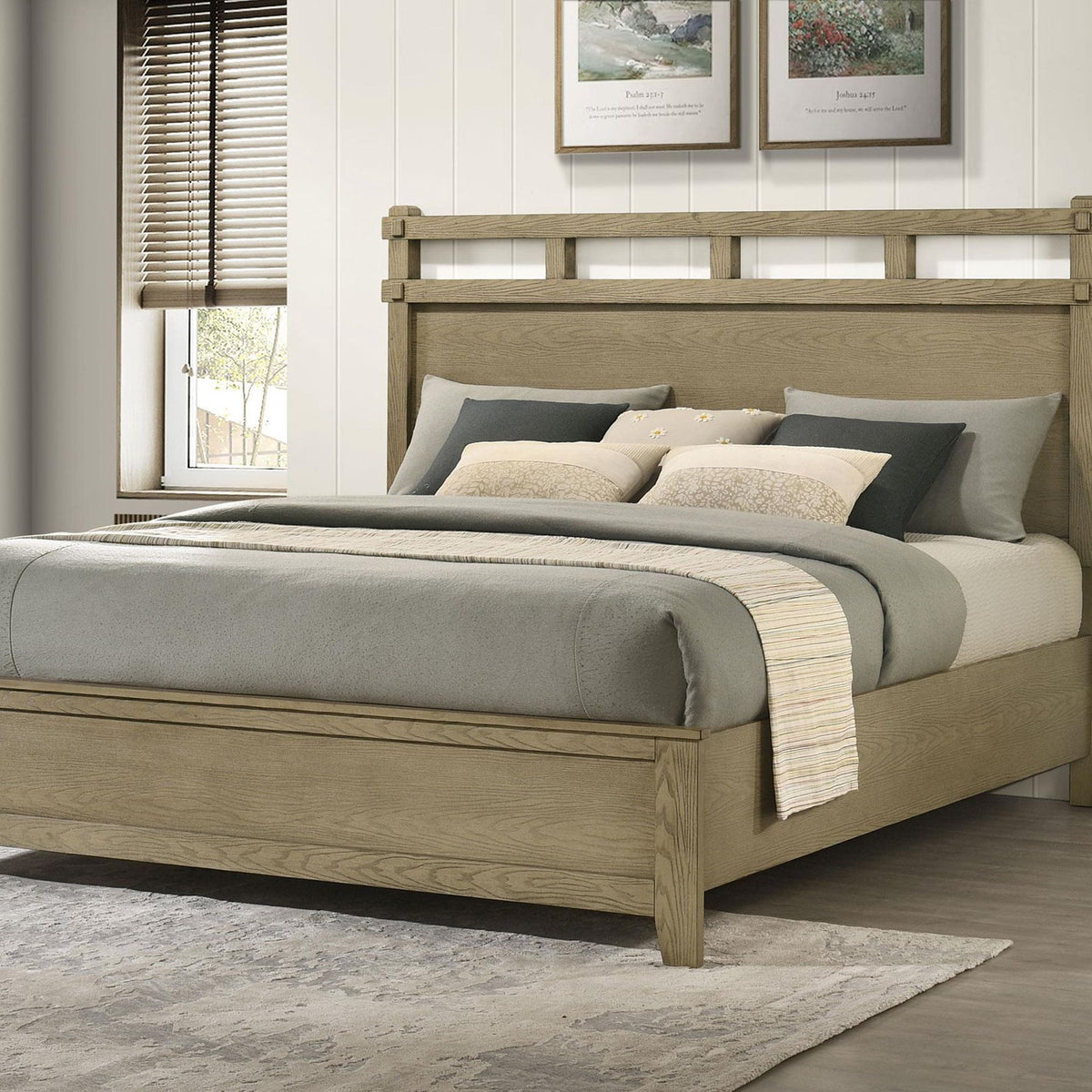 Hazlewood 61-inch Eastern King Panel Bed Vineyard Oak