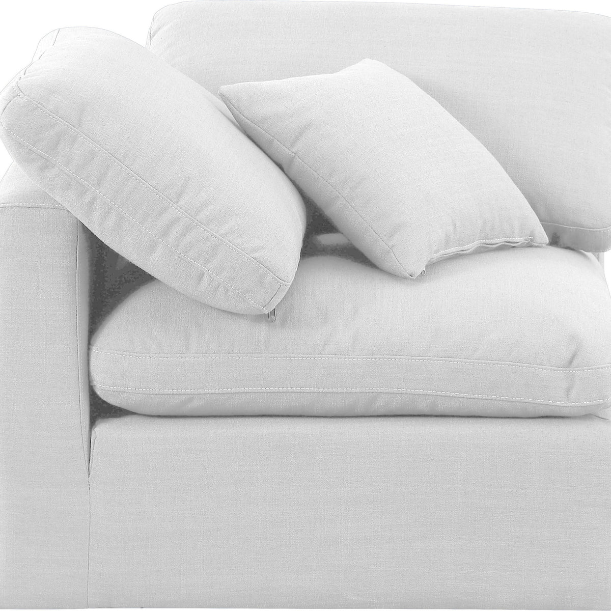 Indulge - Linen Corner Chair - White