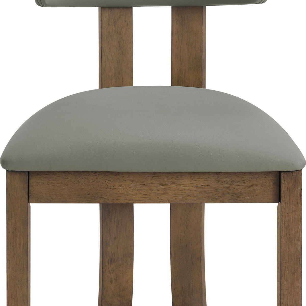 Lavrin - Vegan Leather Upholstered Dining Side Chair (Set of 2) - Walnut Base