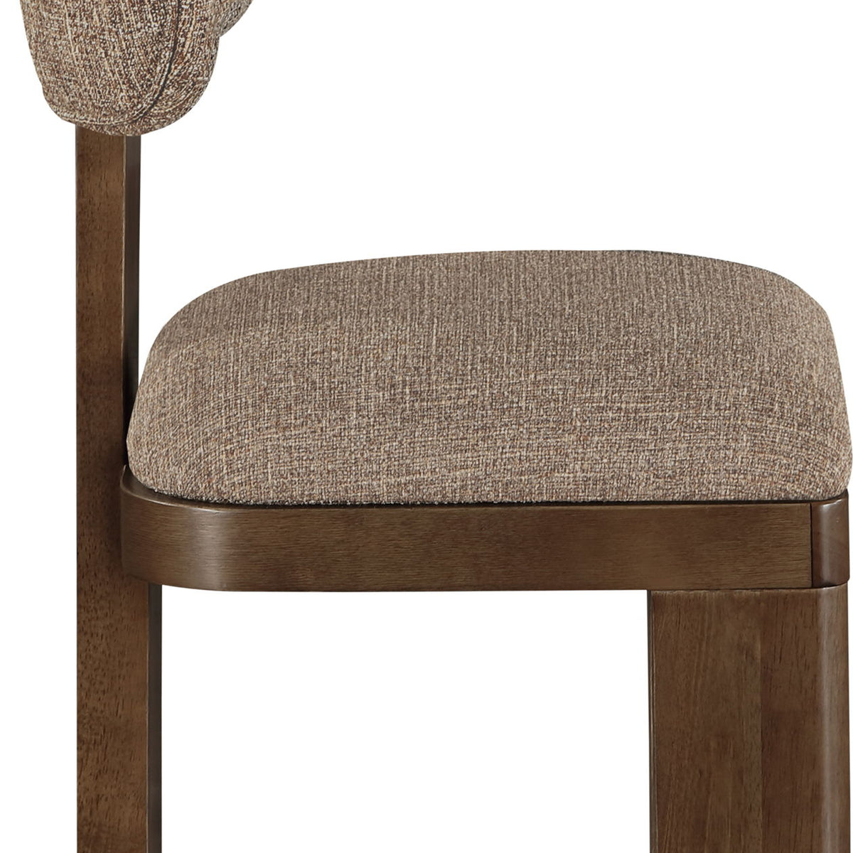 Timbra - Linen Textured Fabric Upholstered Dining Chair (Set of 2) - Walnut Base