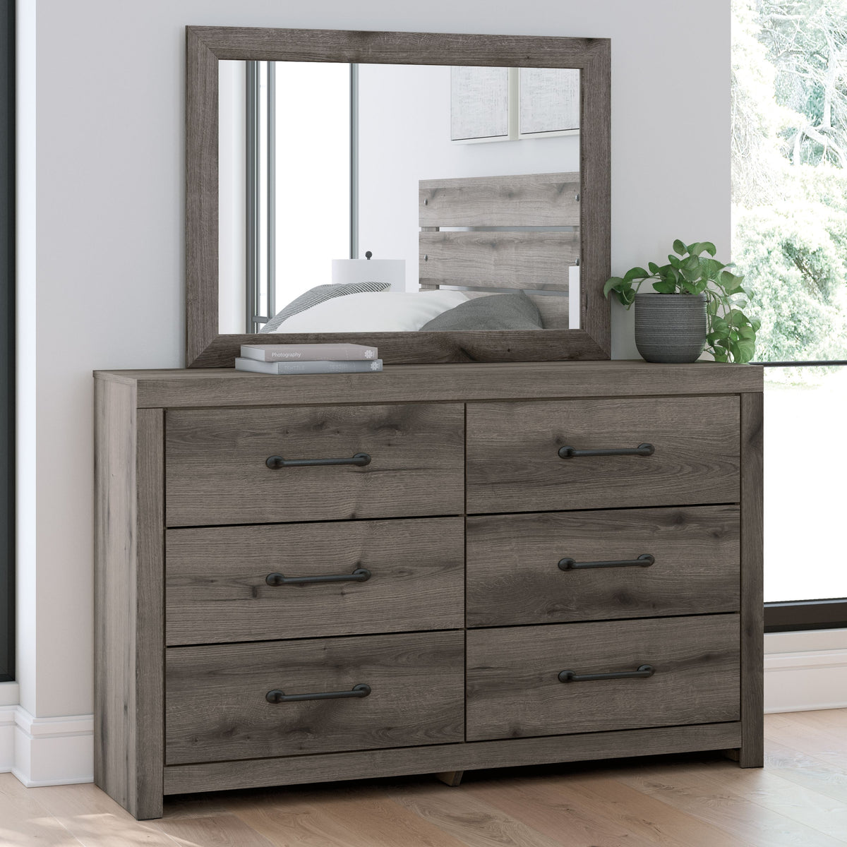 Graystorm - Brown Gray - Dresser And Mirror