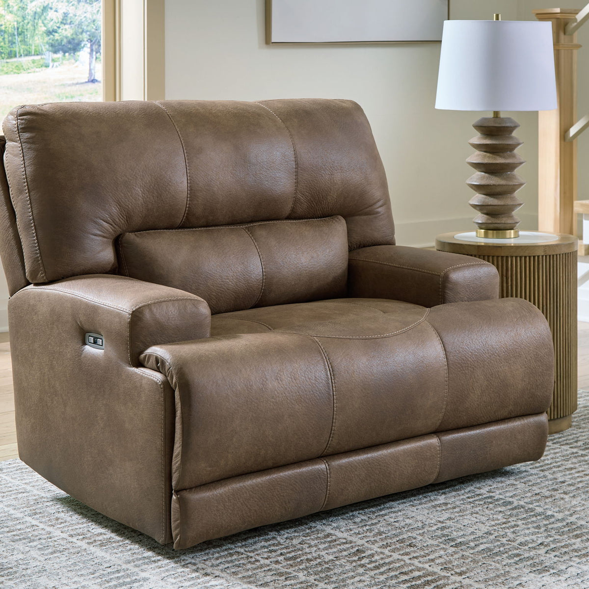 Beckley Place - Earth - Power Recliner With Adjustable Headrest