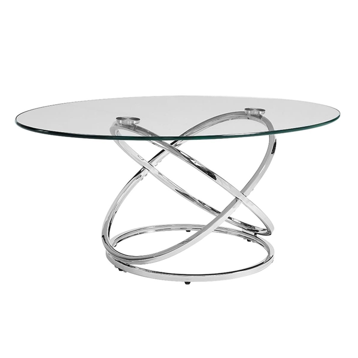 Modern Contemporary Cocktail Table Set - Chrome