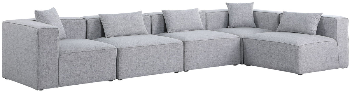 Cube - Linen 5 Piece Modular Sectional
