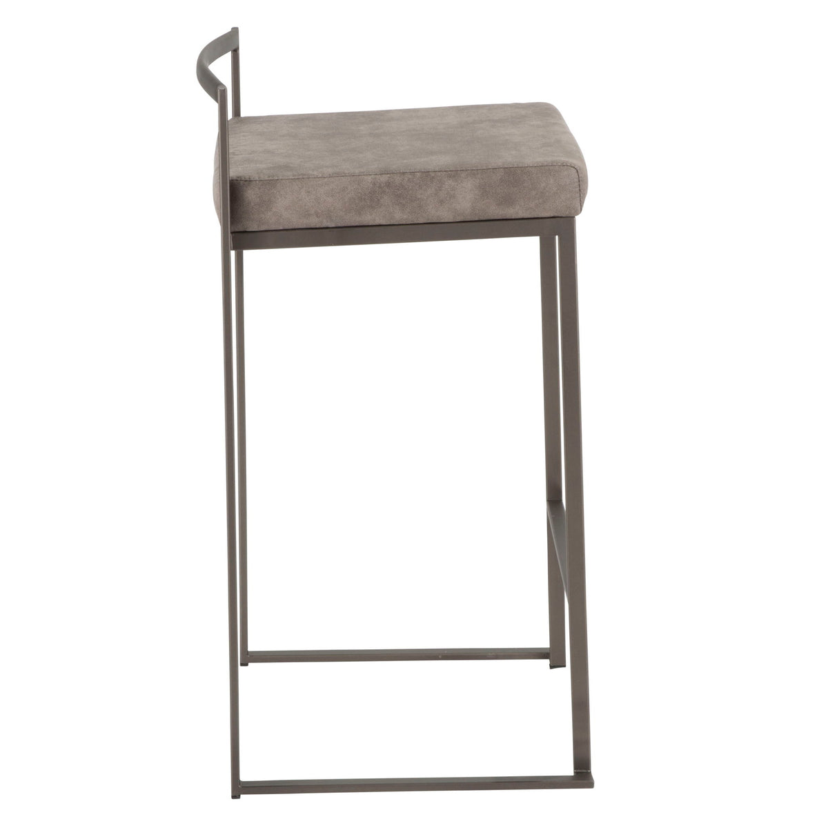 Fuji - Contemporary Stackable Counter Stool (Set of 2) - Antique / Stone