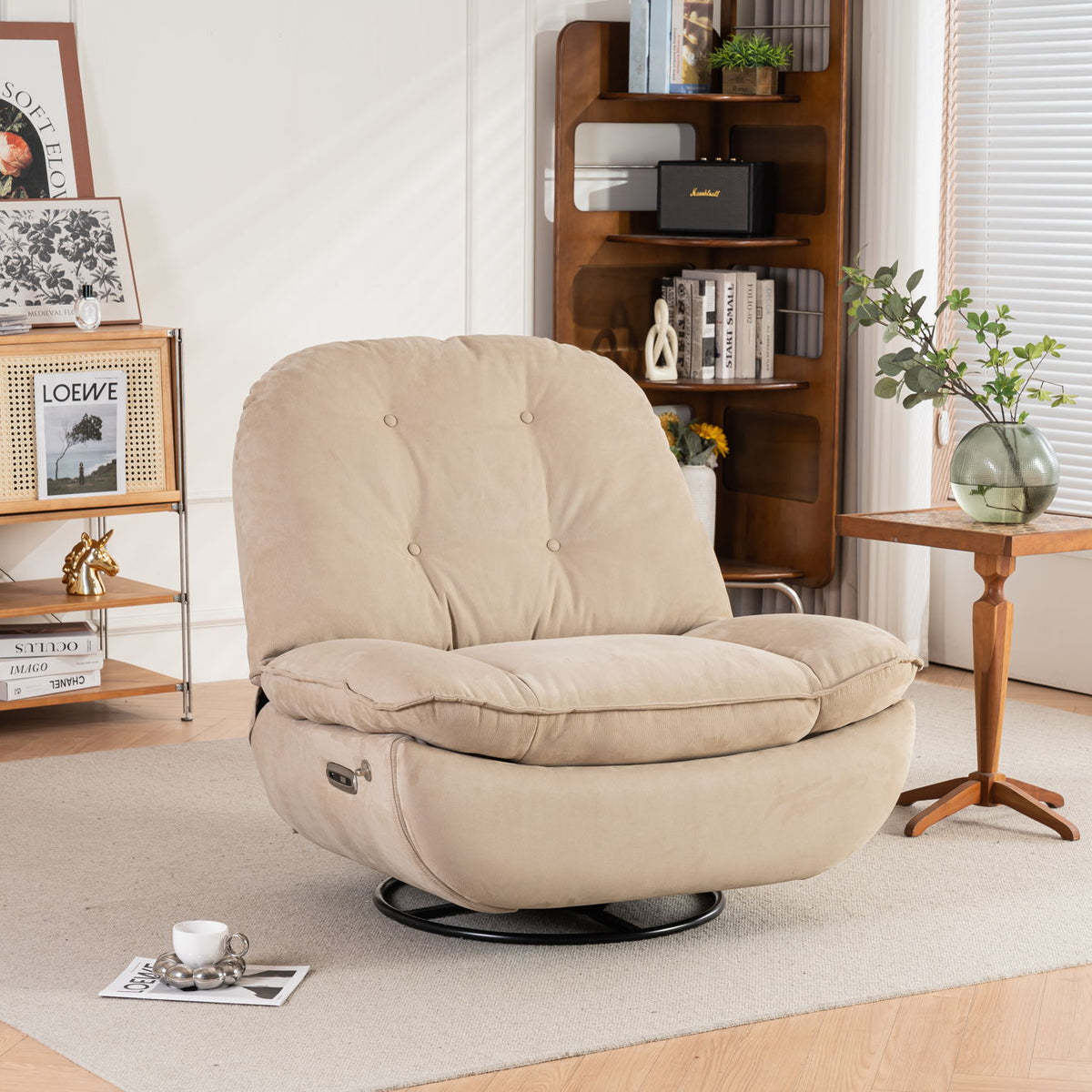 Power Recliner Swivel Glider USB Charger With Bluetooth Music Player, Sleep, Working, Game And Leisure