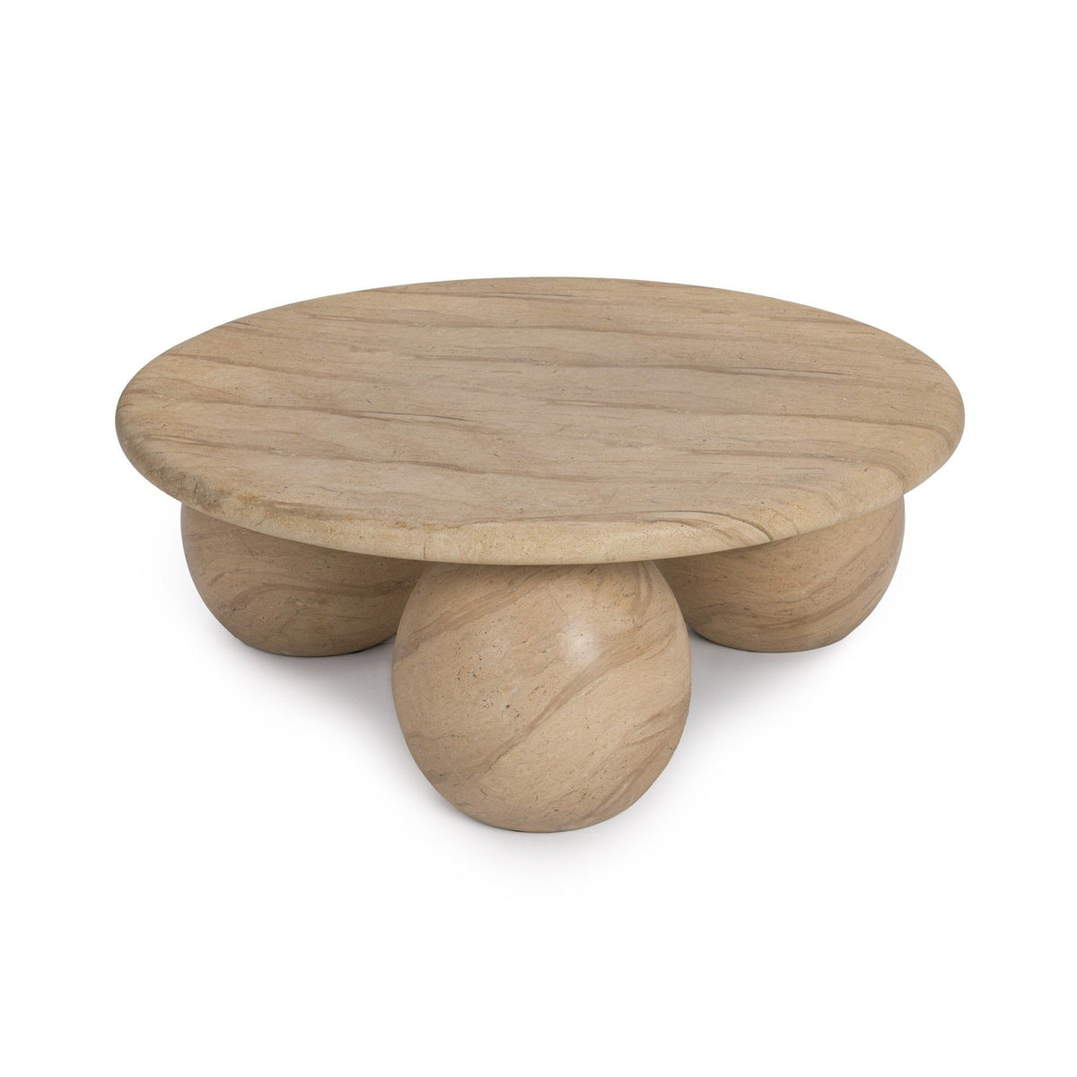 Elaria - Outdoor Round Coffee Table - Beige