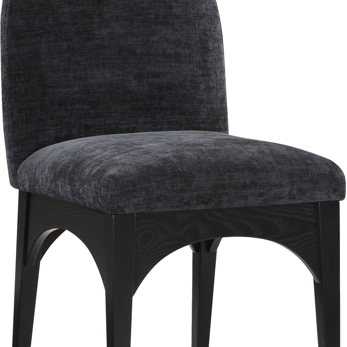 Waldorf - Chenille Dining Side Chair With Black Legs