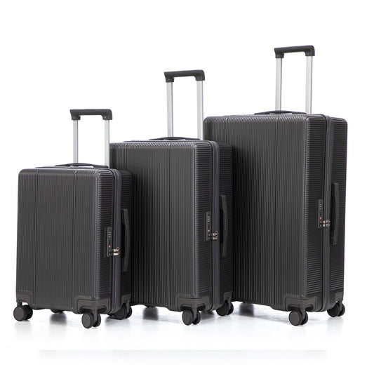 20" / 24" / 28" 3 Pieces / Set Spinner Wheel Luggage, Carry On Suitcase, Matching Color, TSA Combination Lock