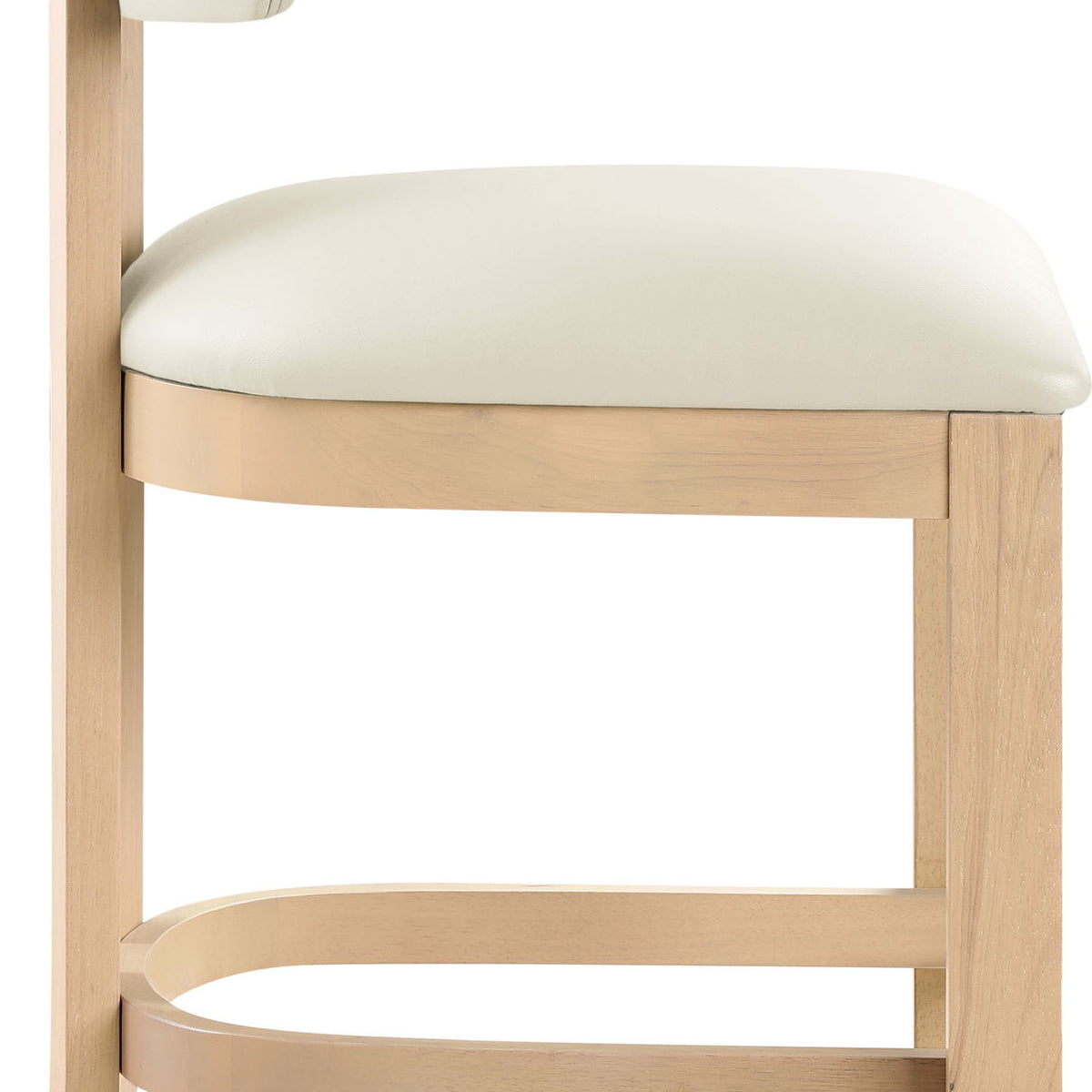 Lavrin - Vegan Leather Counter Stool (Set of 2) - Natural Base