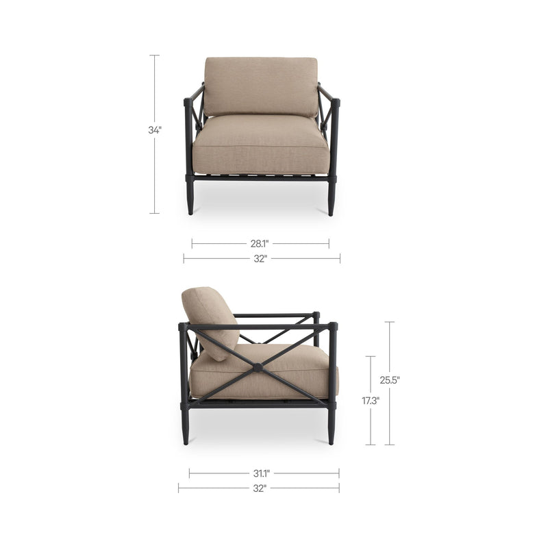 Willow - Outdoor Accent Chair - Light Brown