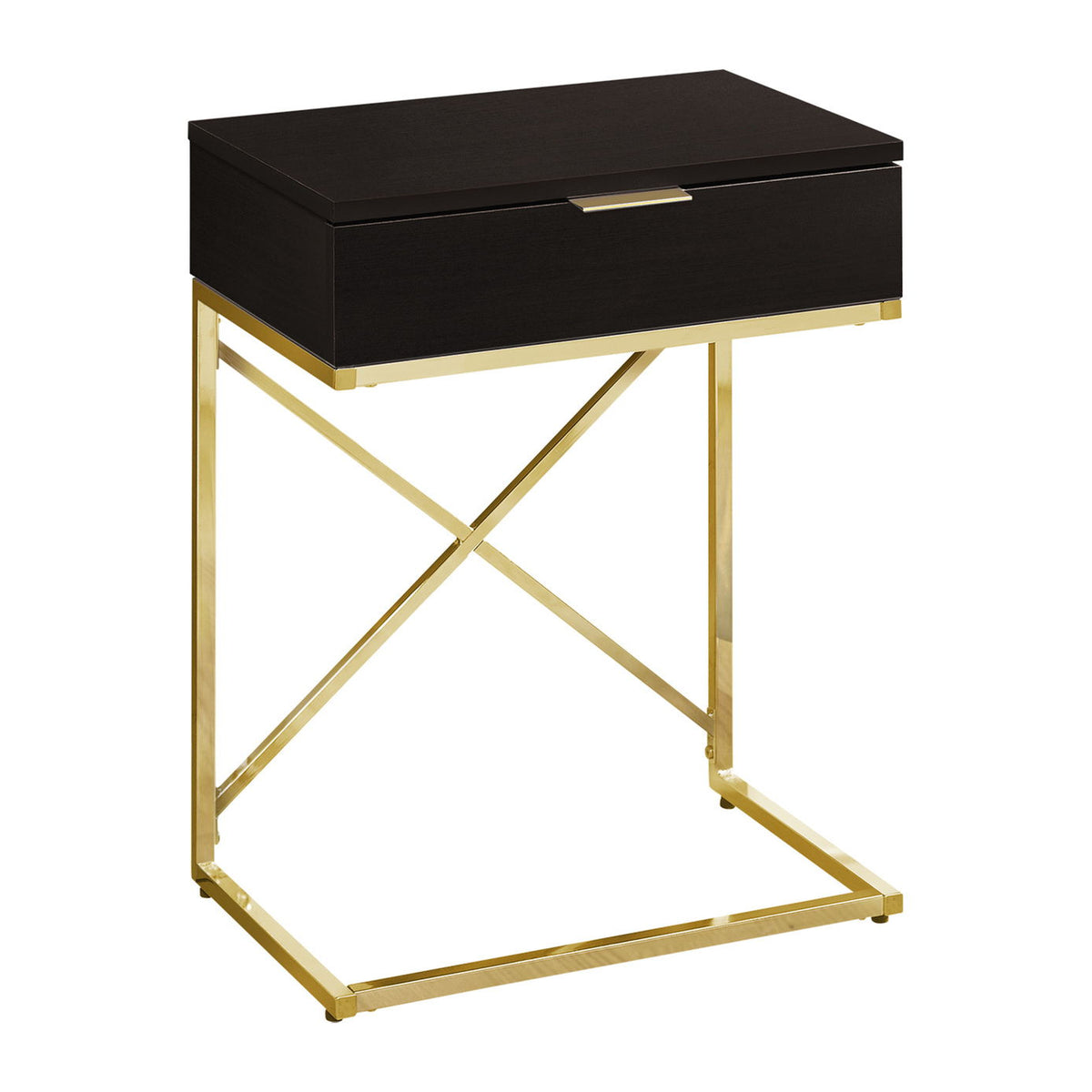 Accent Side Table, Storage Drawer, Spacious Tabletop, Contemporary & Modern
