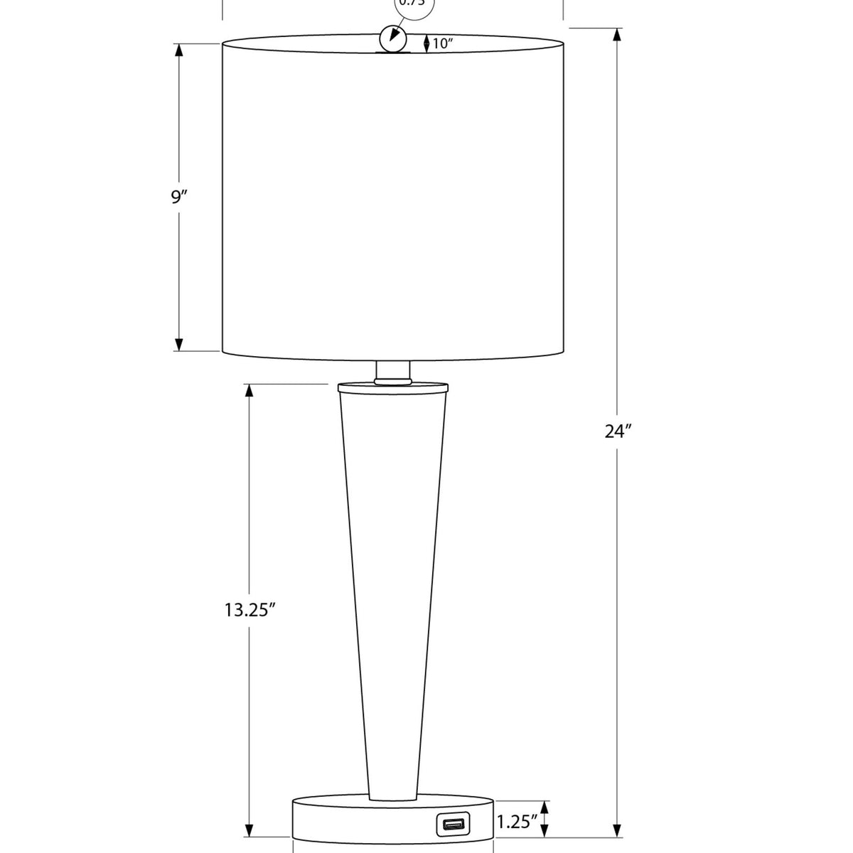 Lighting, Table Lamp, USB Port Included, Contemporary (Set of 2)