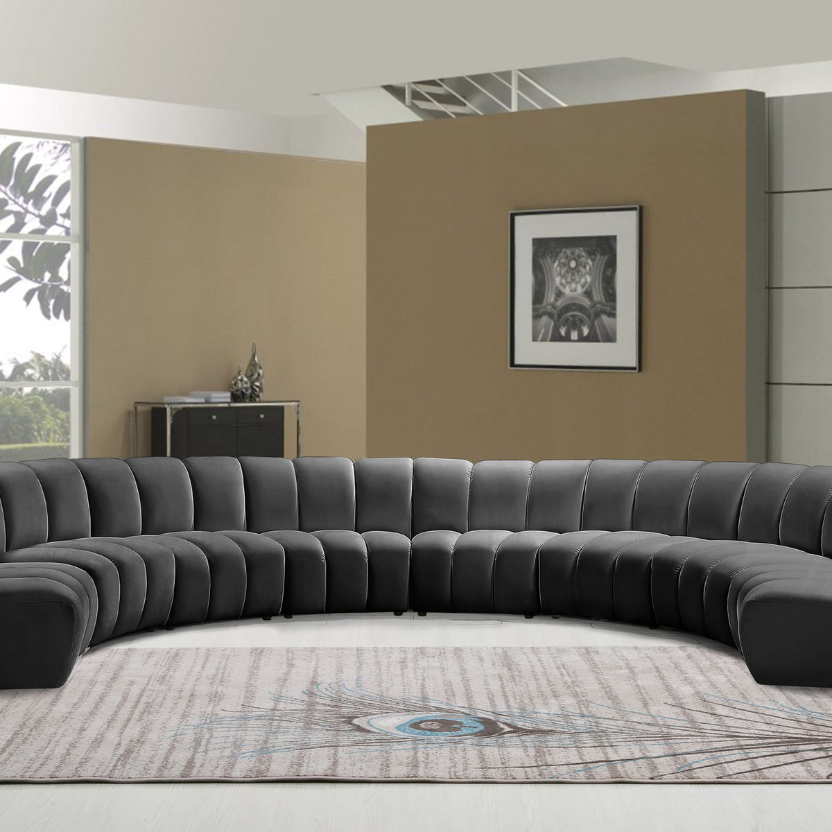 Infinity - 8 Piece Velvet Modular Sectional