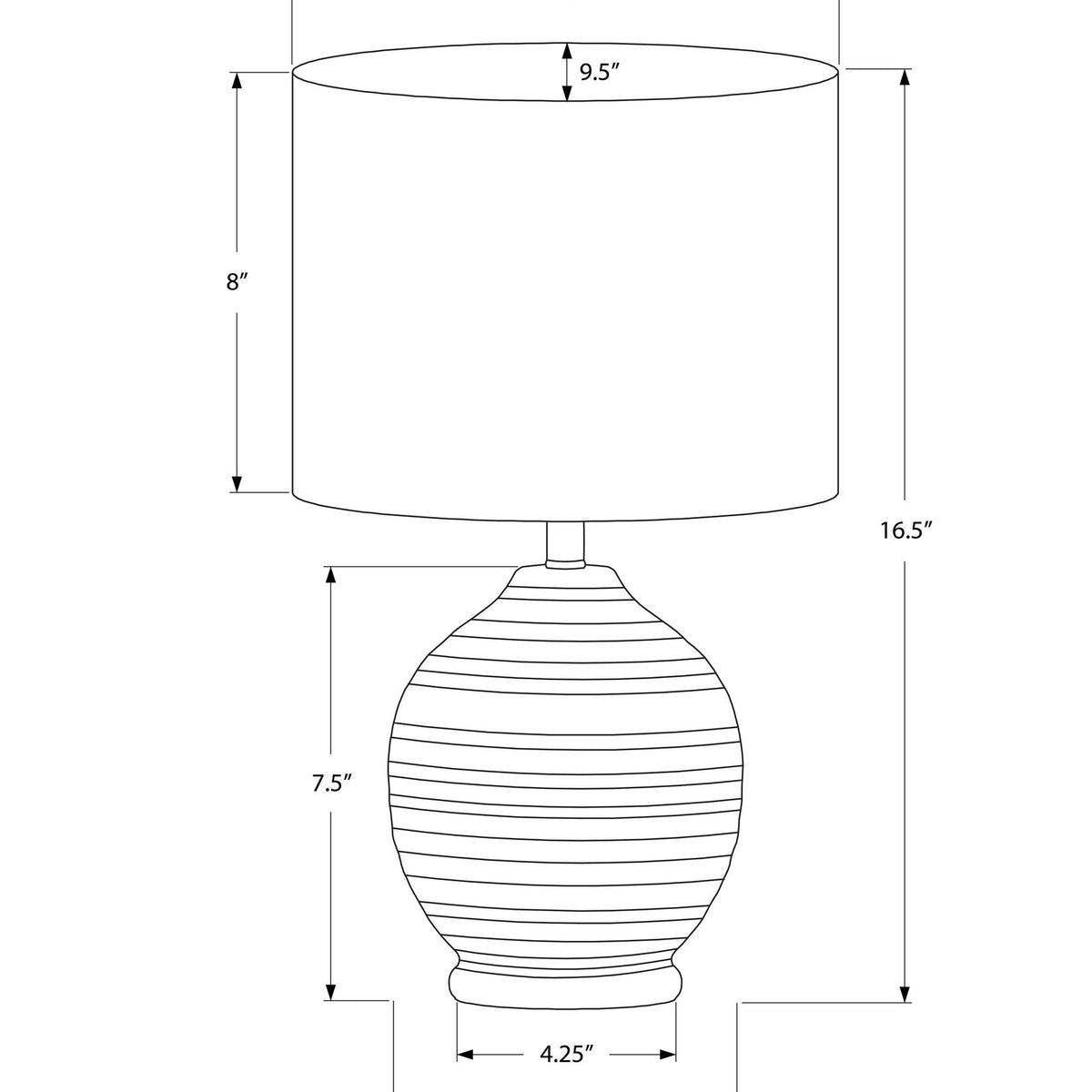 Lighting, Table Lamp, Ceramic, Transitional - Black