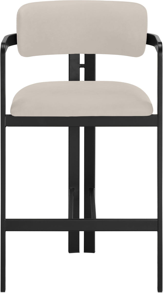 Aurum - Vegan Leather Upholstered Counter Stool - Taupe