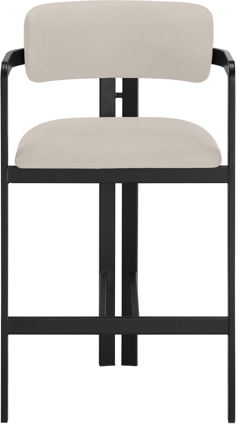 Aurum - Vegan Leather Upholstered Counter Stool - Taupe