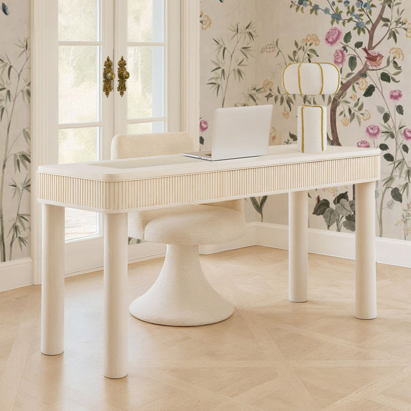 Sarah - Executive Work Desk - Cream